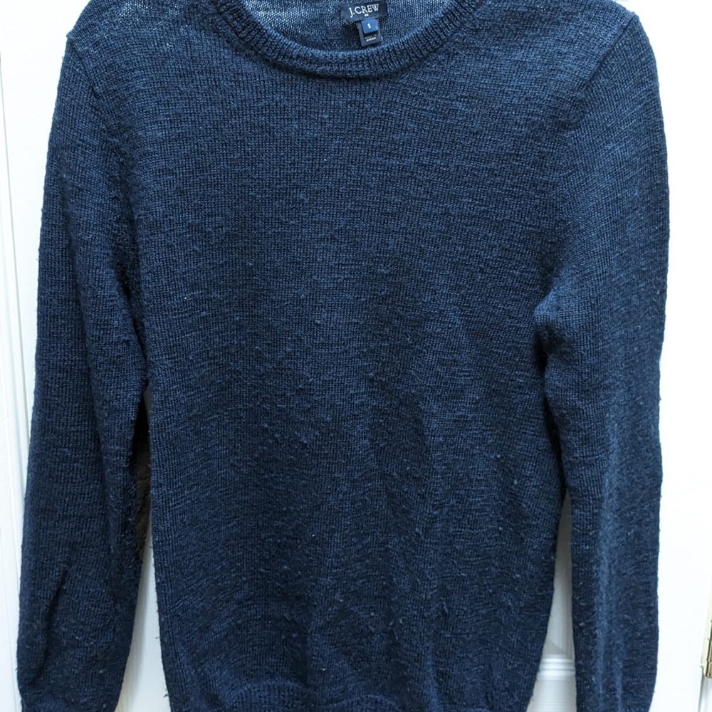 J. Crew - Men's slim fit size small navy elbow patch sweater